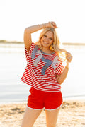 Grace+Emma 1776 on a Short Sleeve Stripe Top — main product shot
