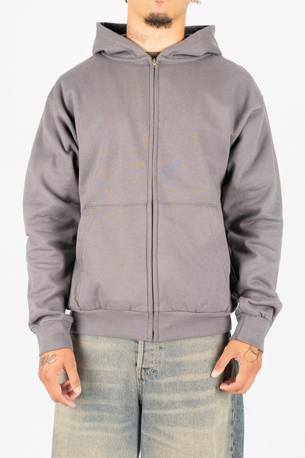 Superline Heavyweight Boyfriend Zip Up — lifestyle context
