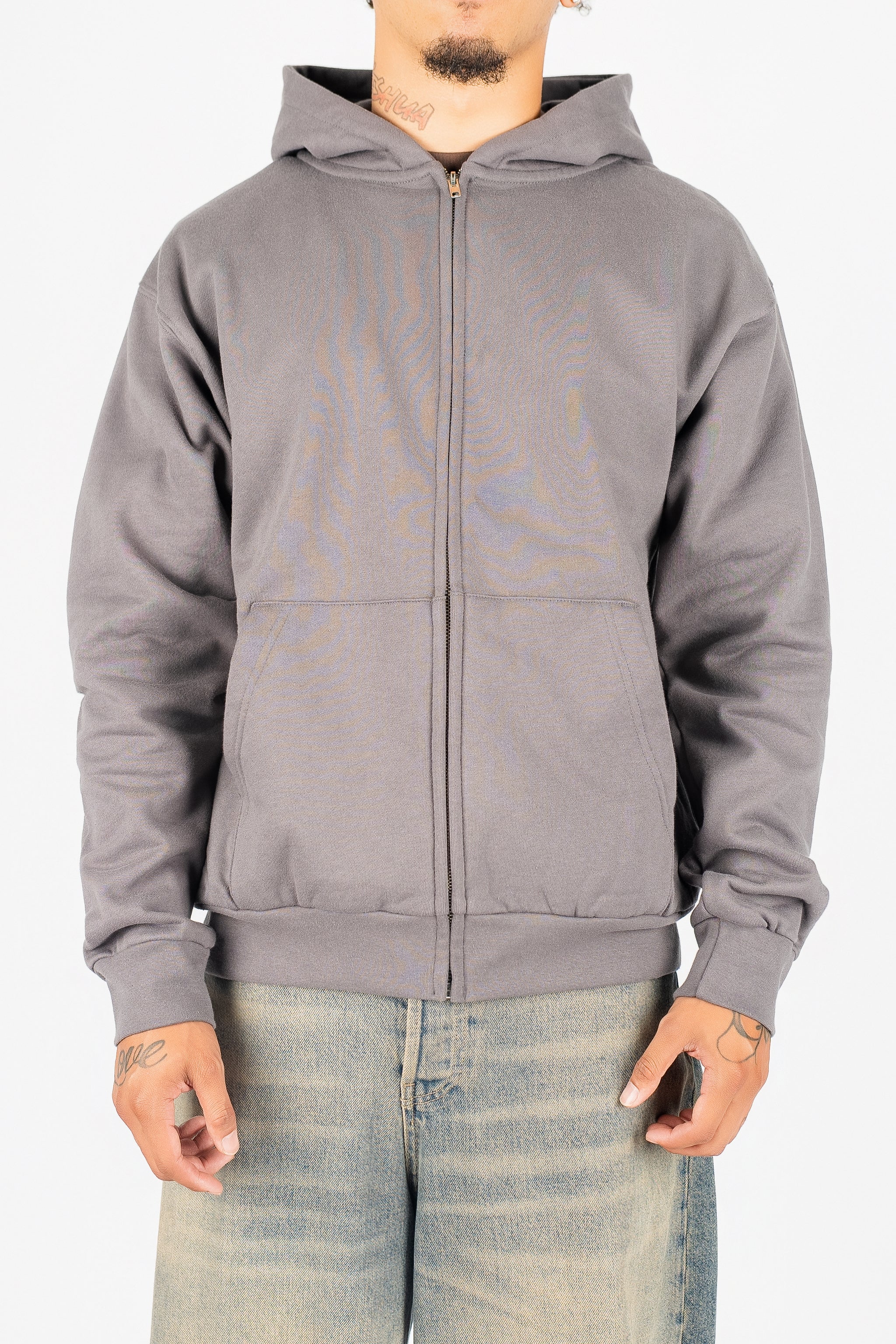 Superline Heavyweight Boyfriend Zip Up — lifestyle context