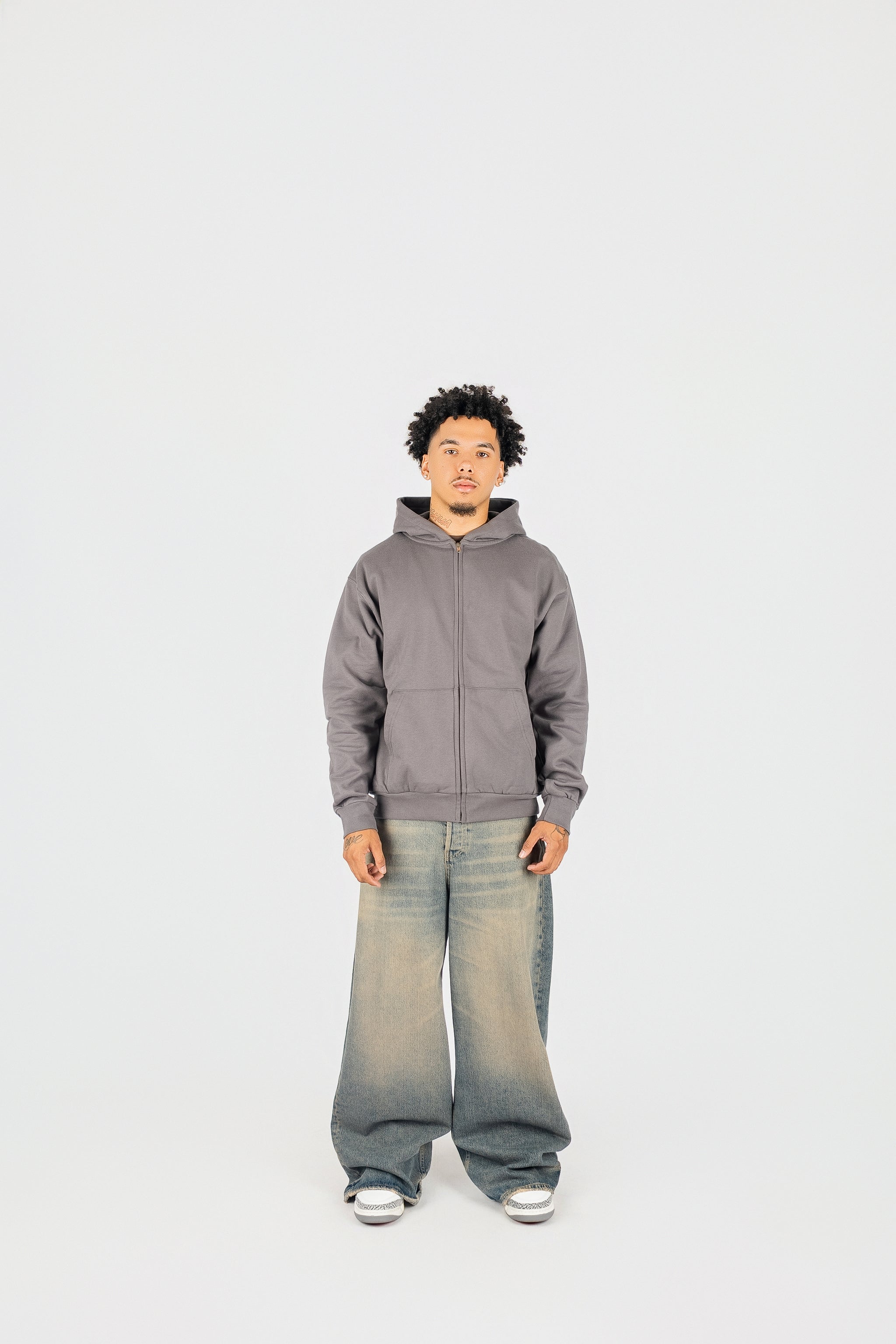 Superline Heavyweight Boyfriend Zip Up — side view