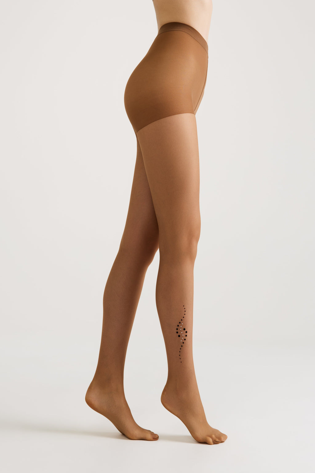 TheRanok.com Fantasy Tights Conte Sheen - Flock and Rhinestone Applique — size reference