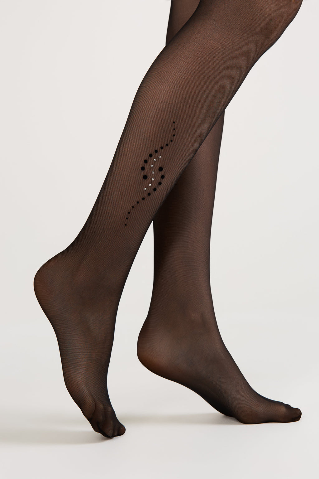 TheRanok.com Fantasy Tights Conte Sheen - Flock and Rhinestone Applique — main product shot