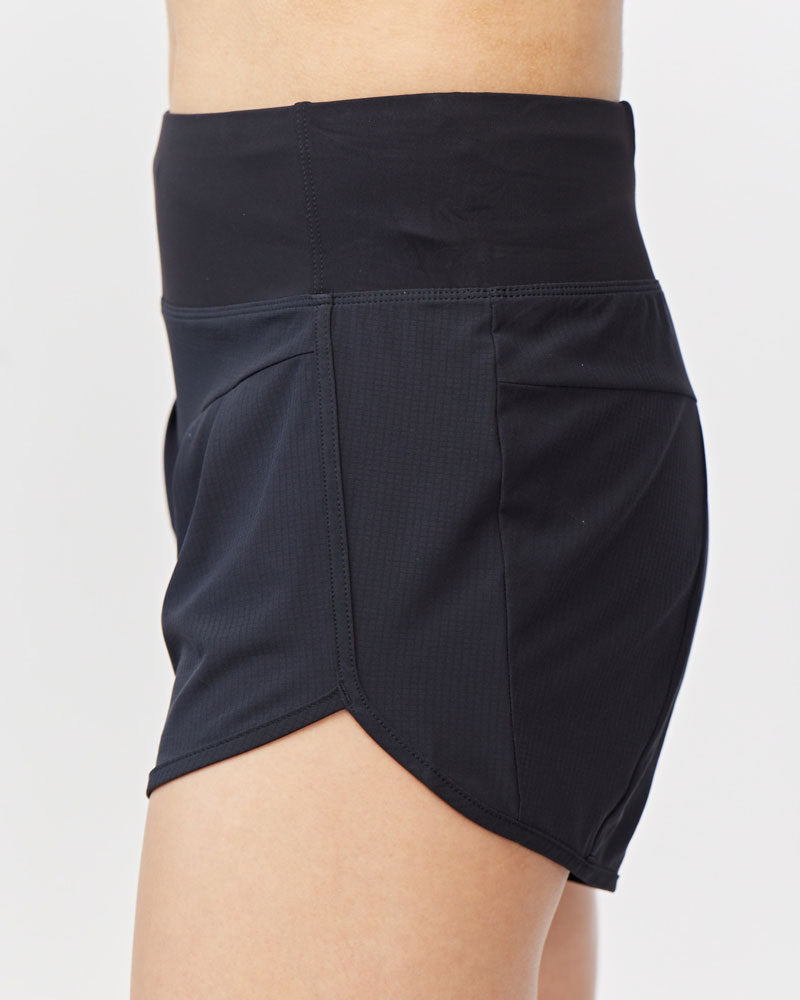 Goal Five Sheva Women's High Rise Running Shorts — lifestyle context