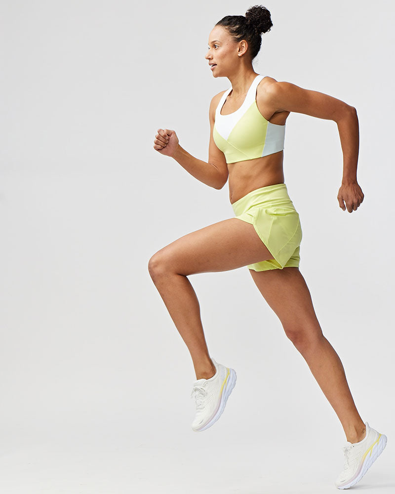 Goal Five Sheva Women's High Rise Running Shorts — main product shot