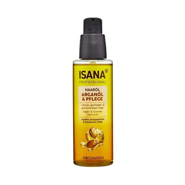 Isana Professional Argan Hair Care Oil for Dry & Damaged Hair - 100ml Vegan & Dermatologically Tested