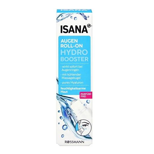 Isana Hydro Booster Eye Care Roll-On Serum - Hydrating Anti-Aging Eye Cream for Dry Skin, 0.51 fl oz