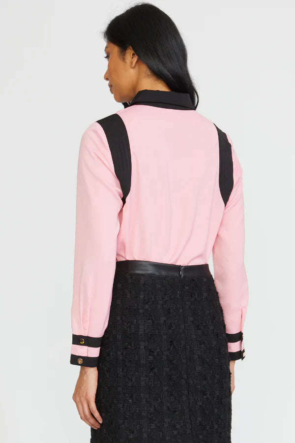 KADOU BOUTIQUE Color Block Shirt — detail close-up