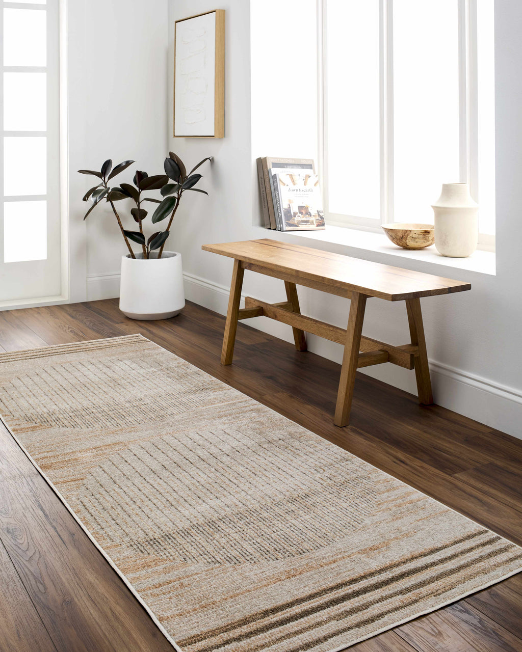 Thad Beige Washable Area Rug – Boutique Rugs, view 2
