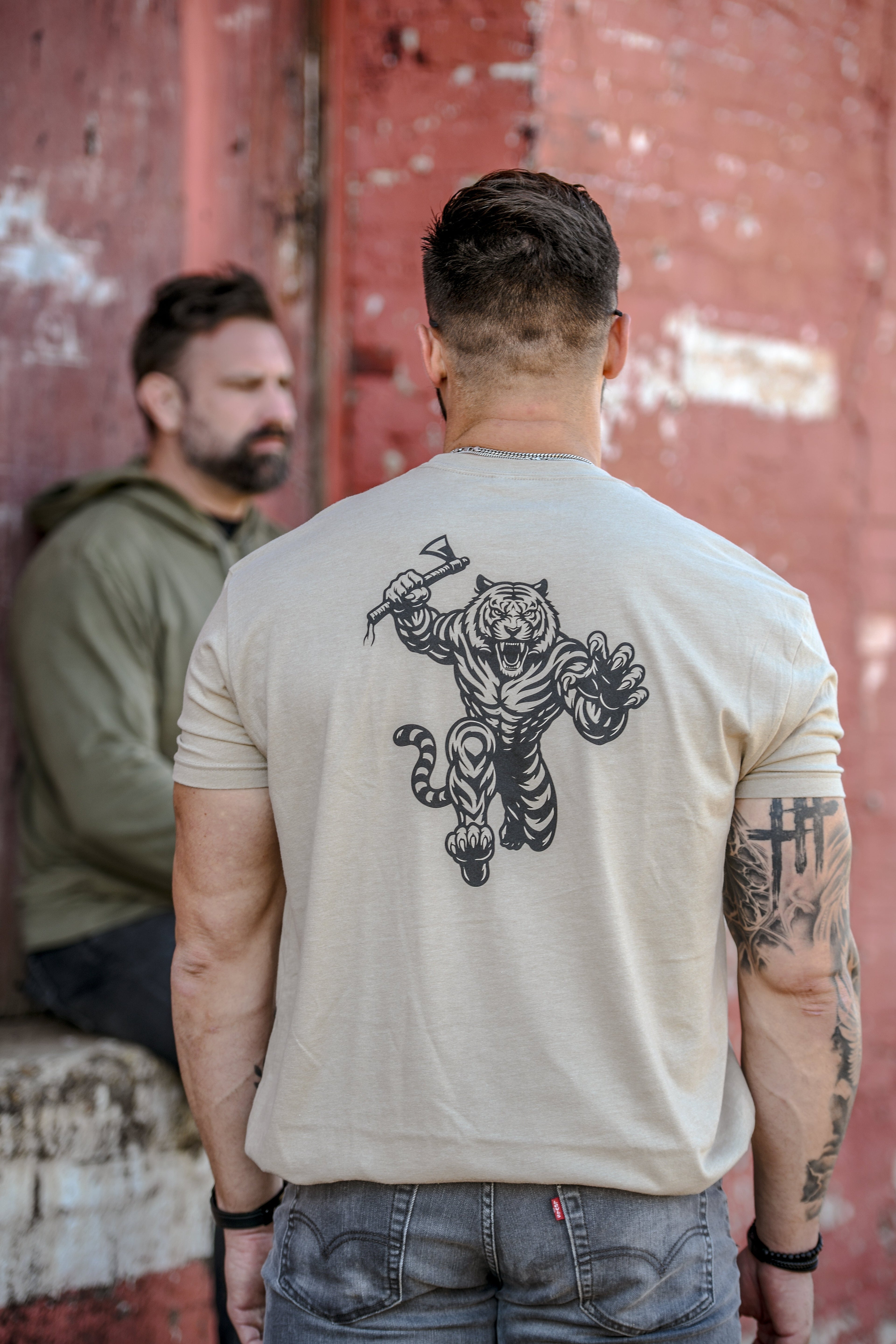 Black Tiger International Tomahawk Tiger Tee Shirt — in-use context