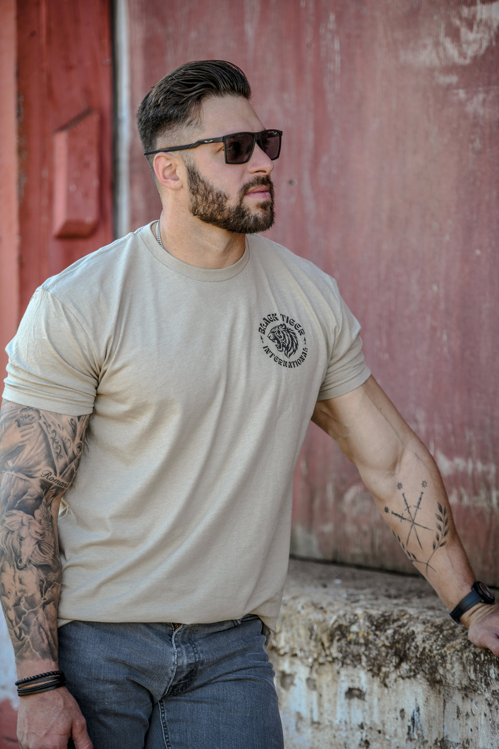 Black Tiger International Tomahawk Tiger Tee Shirt — main product shot