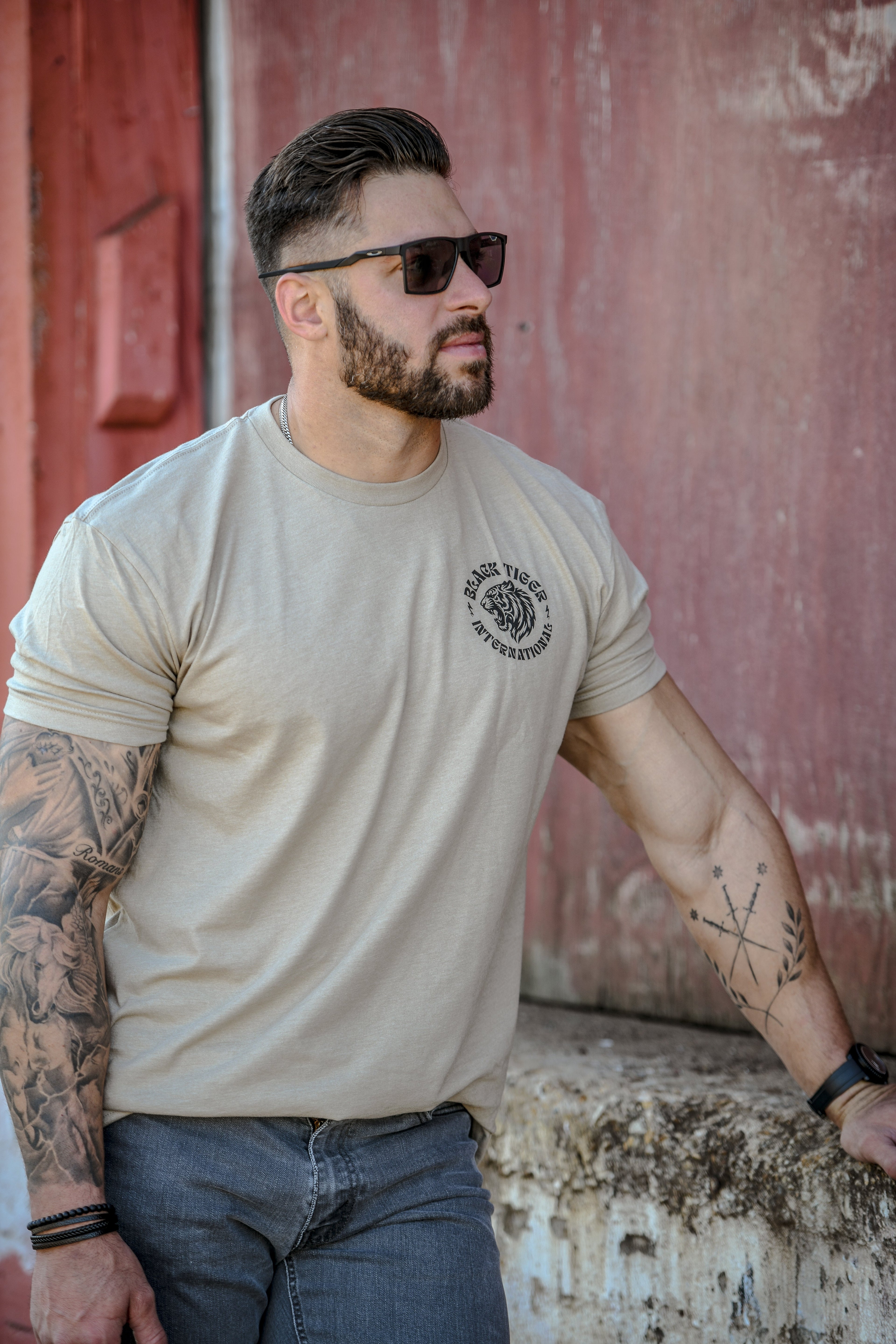 Black Tiger International Tomahawk Tiger Tee Shirt — main product shot