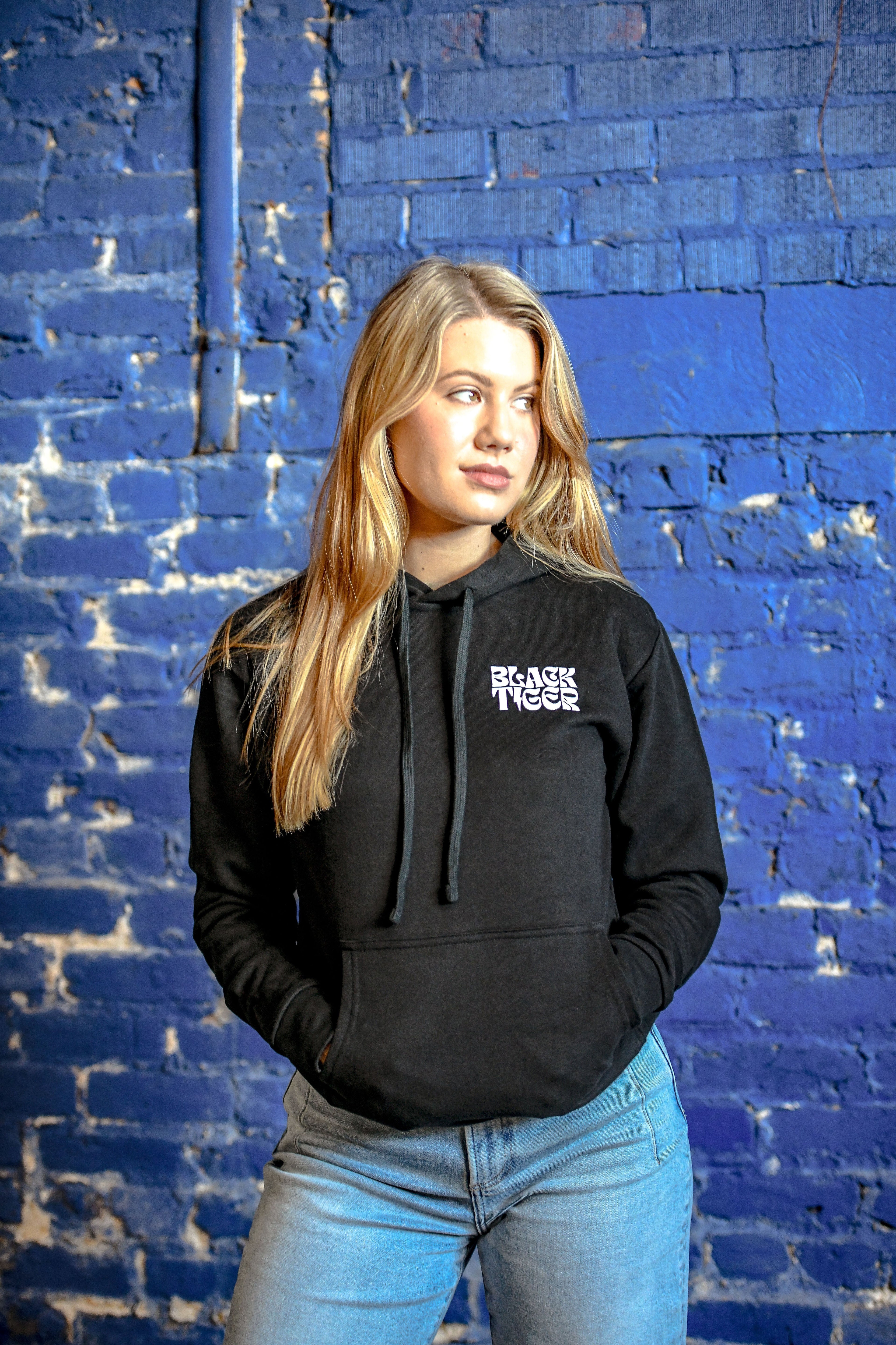 Black Tiger International Attack Tiger Logo Hoodie Black — main product shot