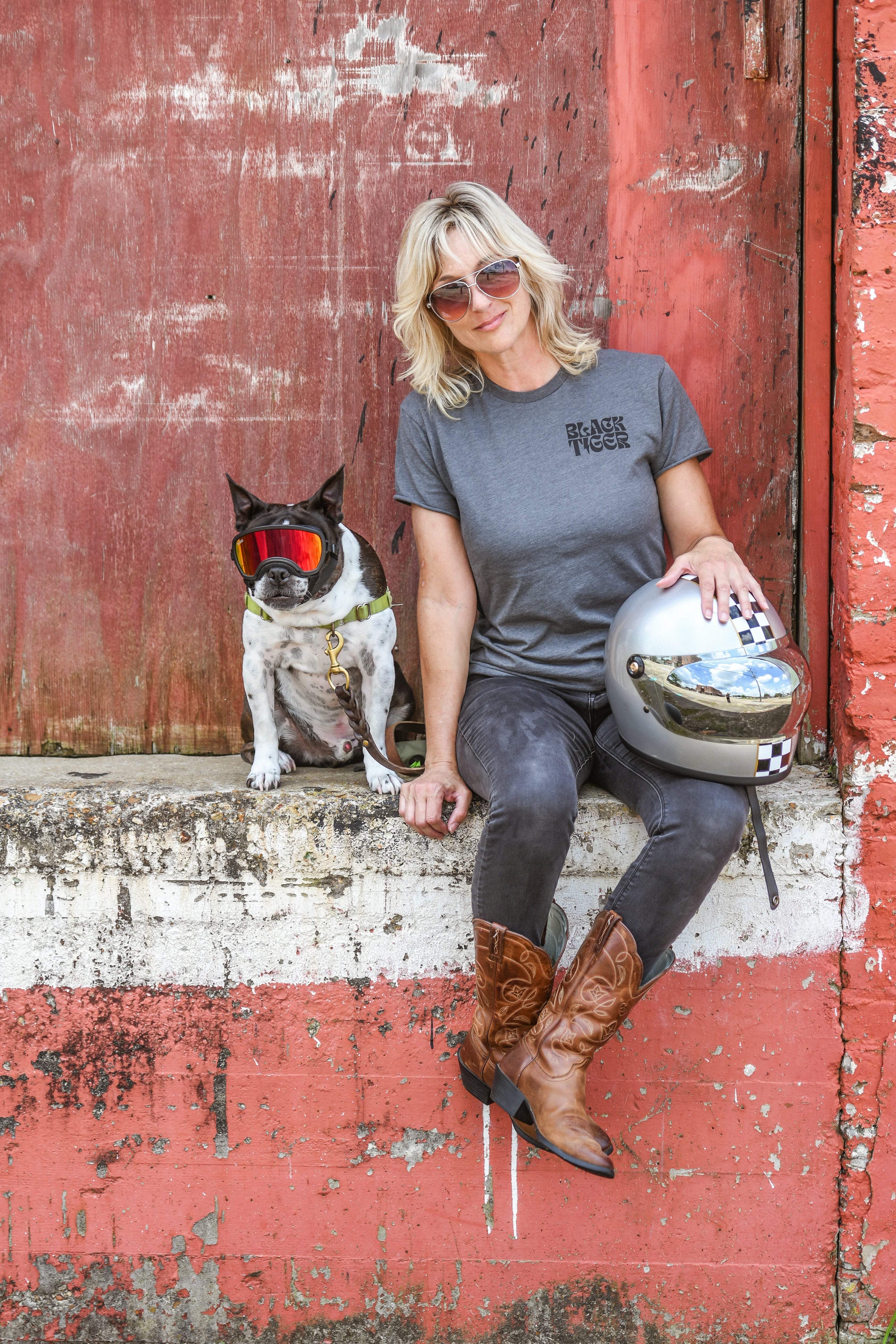 Black Tiger International Black Tiger Logo Tee Shirt — lifestyle context