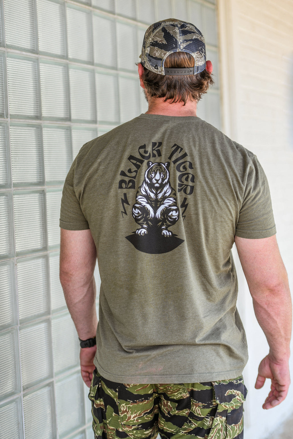Black Tiger International Black Tiger Logo Tee Shirt — lifestyle context