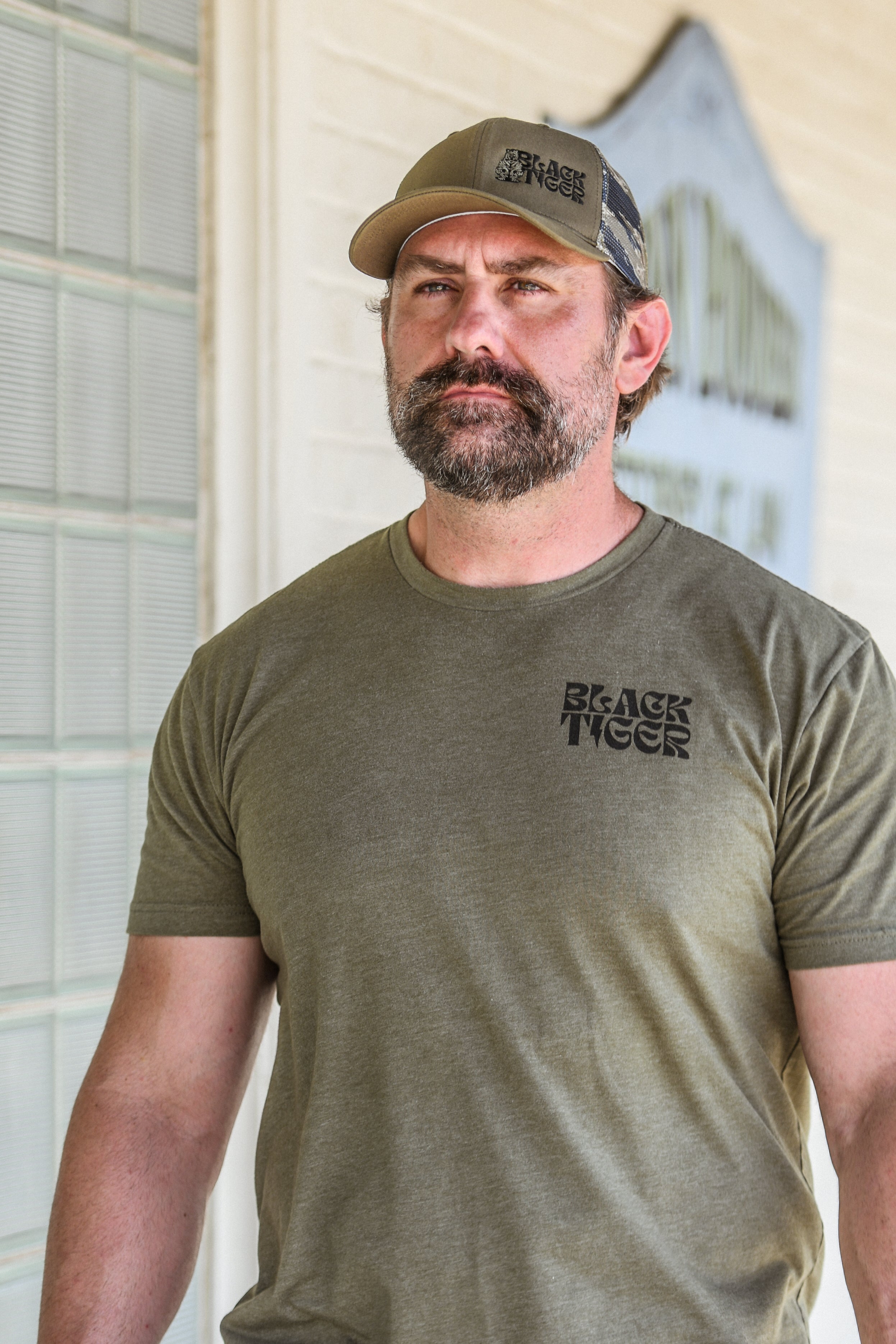 Black Tiger International Black Tiger Logo Tee Shirt — side view