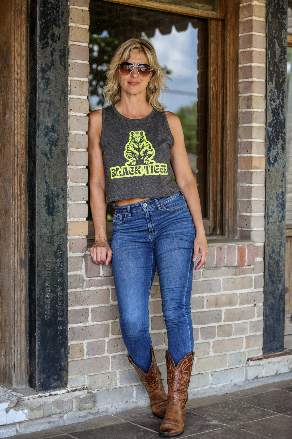Black Tiger International Ladies Tank Top — scale reference