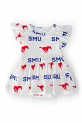 Mila & Rose ® SMU White Mustang Flutter Twirl Bodysuit — main product shot