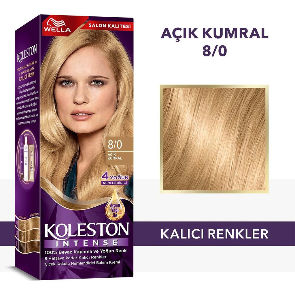 Wella Koleston Intense Hair Color - Light Brown 8/0 for Women & Teens