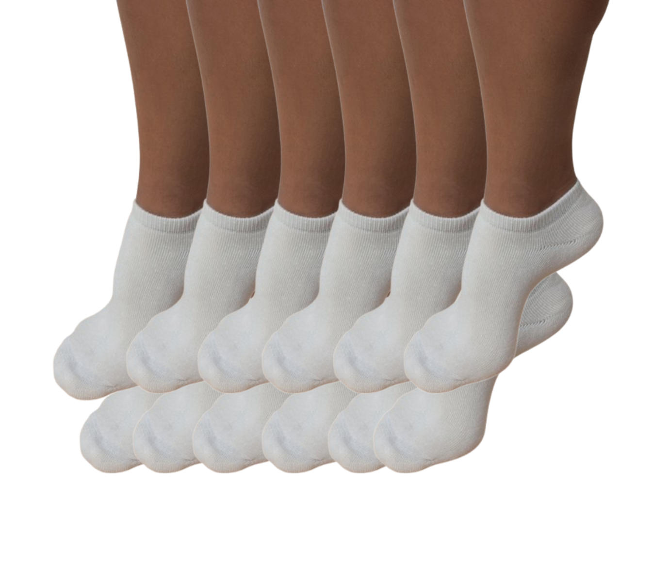 Spun Bamboo No Look Anklet Bamboo Viscose Socks Unisex Natural Color - 12-pack — main product shot