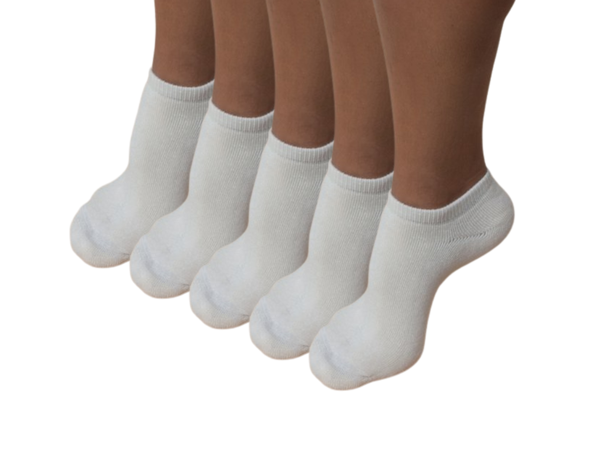 Spun Bamboo No Look Anklet Bamboo Viscose Socks Unisex Natural Color - 5-pack — main product shot
