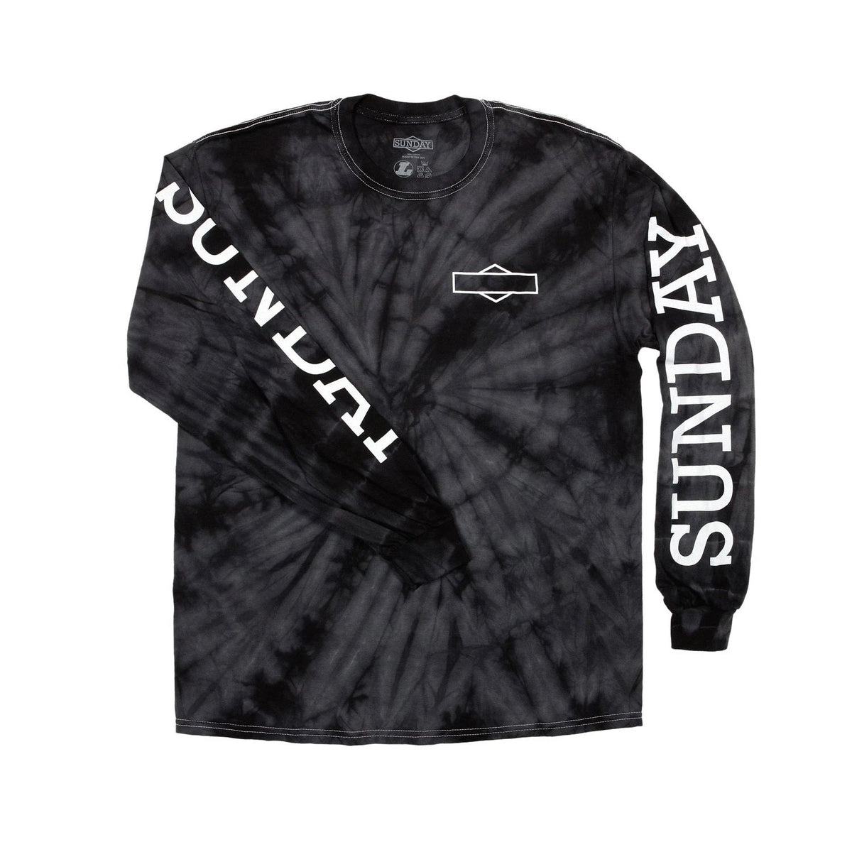 Sunday Rockwell Box Long Sleeve Tee - Tie-Dye Black by Skates USA