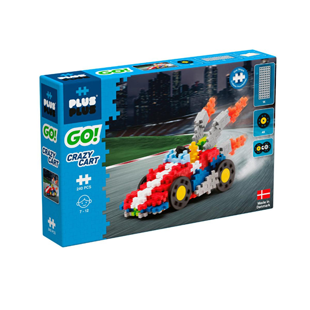 Plus Plus Go Crazy Cart - 240 Piece Construction Toy for Creative Kids