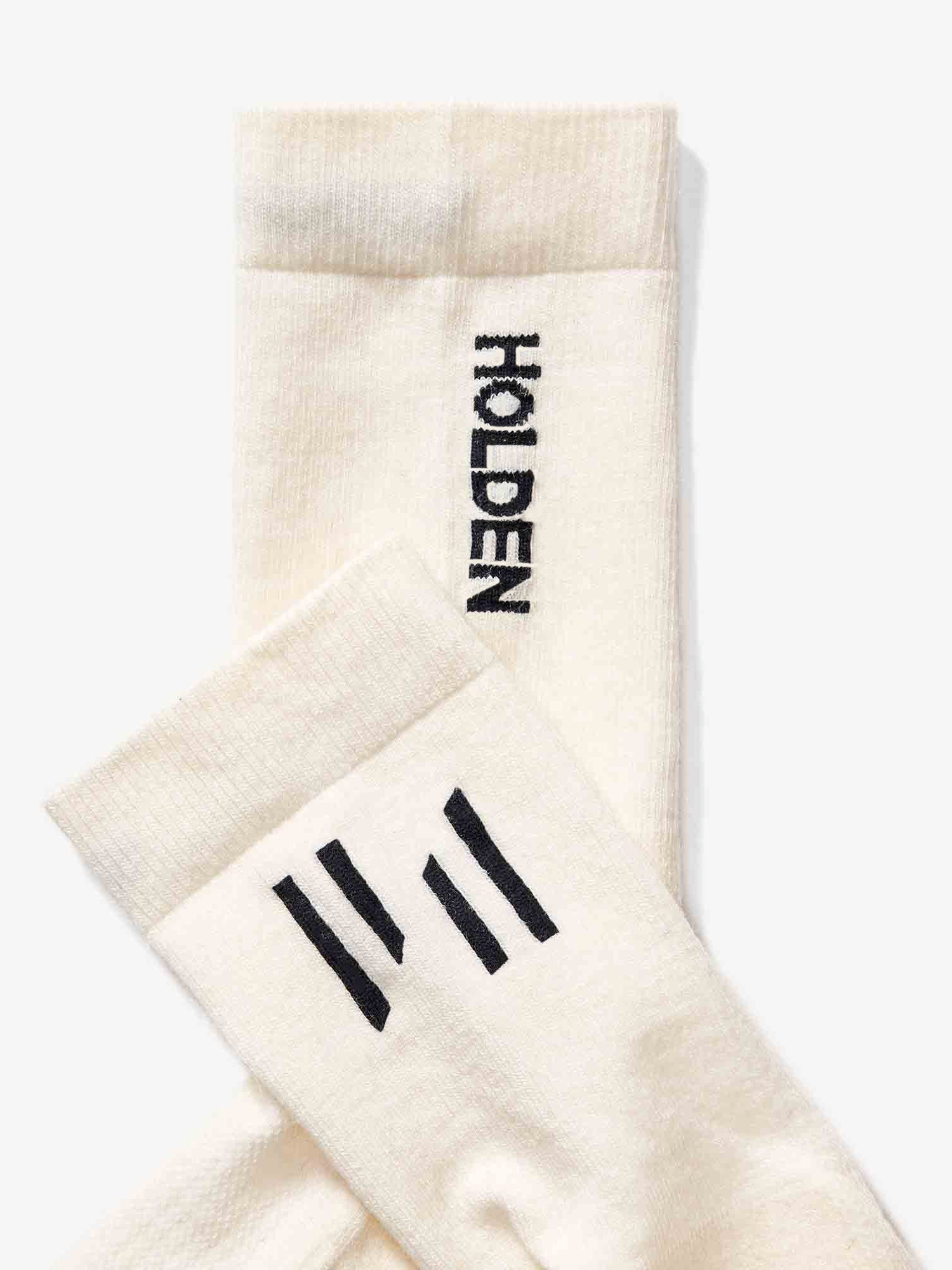 Holden Outerwear Merino Performance Sock - Natural — detail close-up