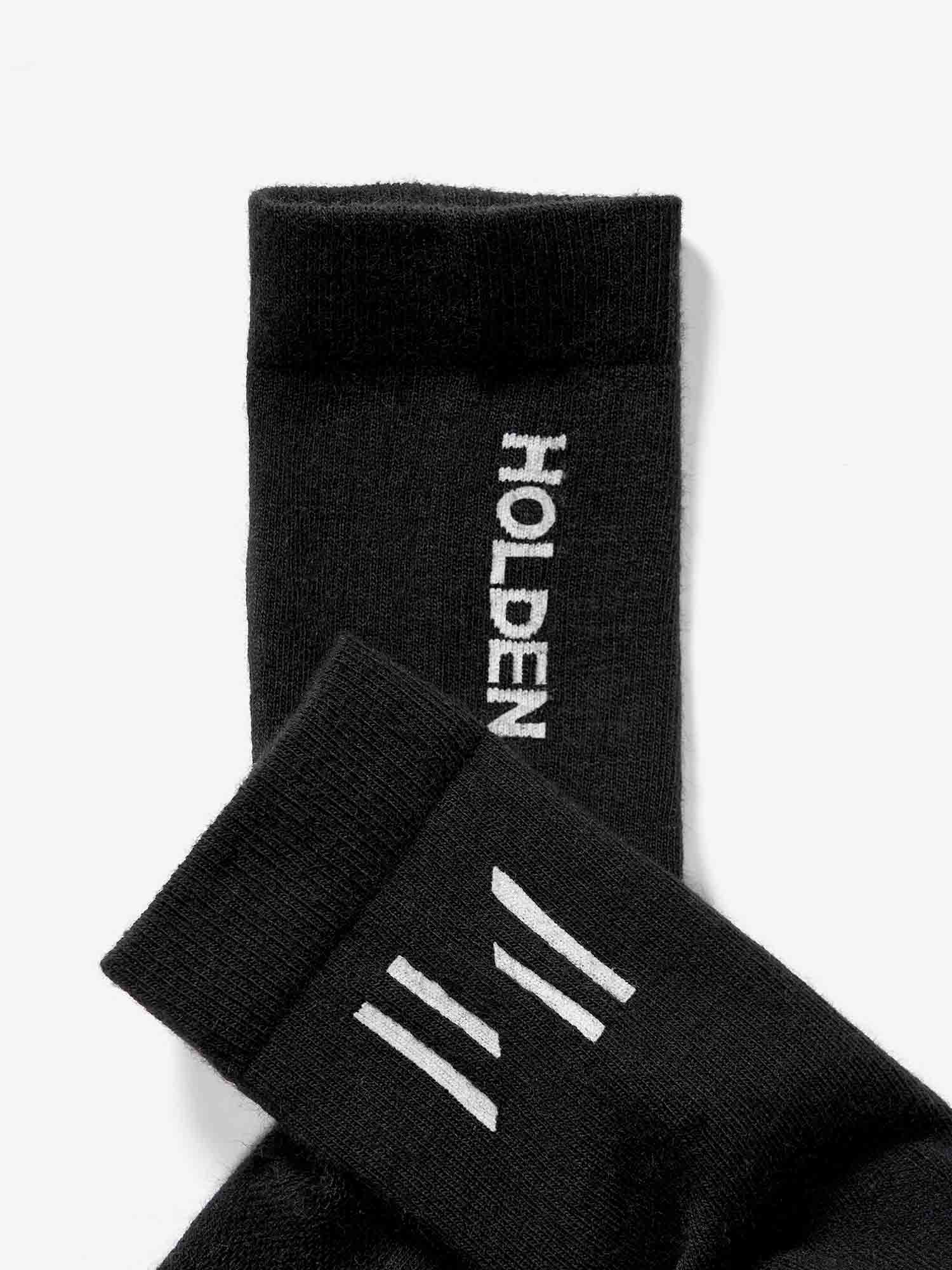 Holden Outerwear Merino Performance Sock - Black — detail close-up