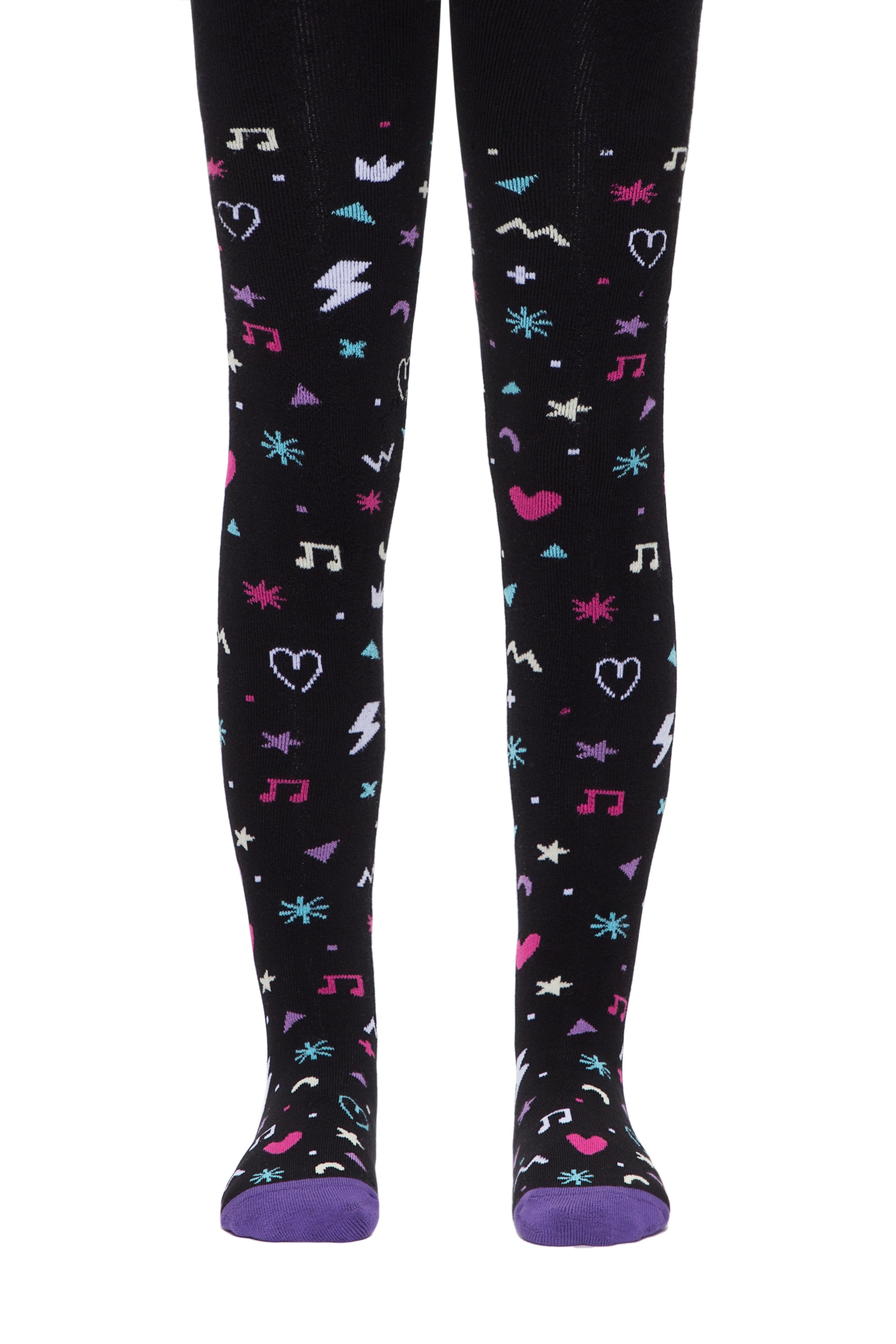 TheRanok.com Conte-Kids Cotton Terry Tights - Sof-Tiki 518 — side view