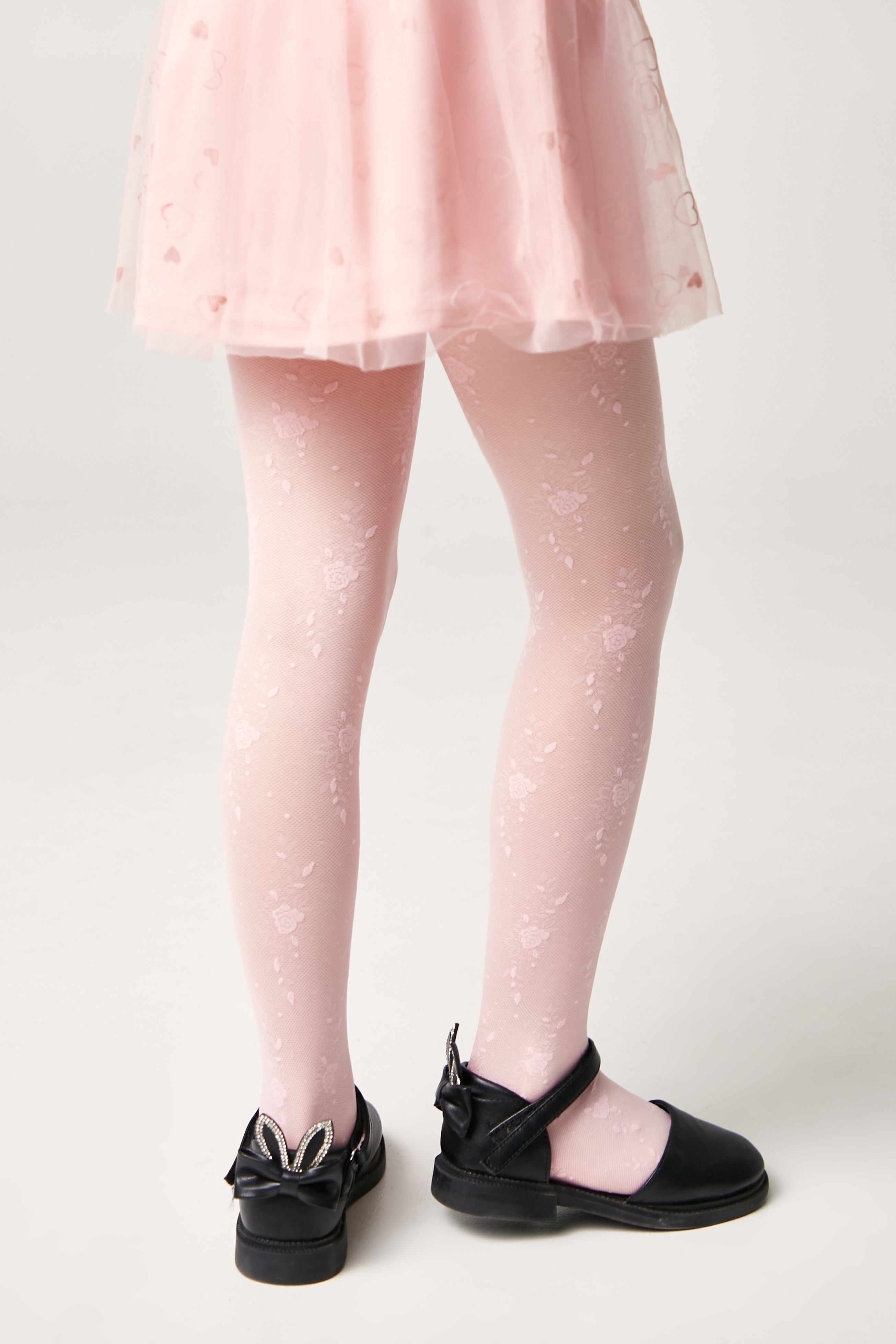 TheRanok.com Conte Tights for girls Sofia 20 Den - Floral Pattern — in-use photo