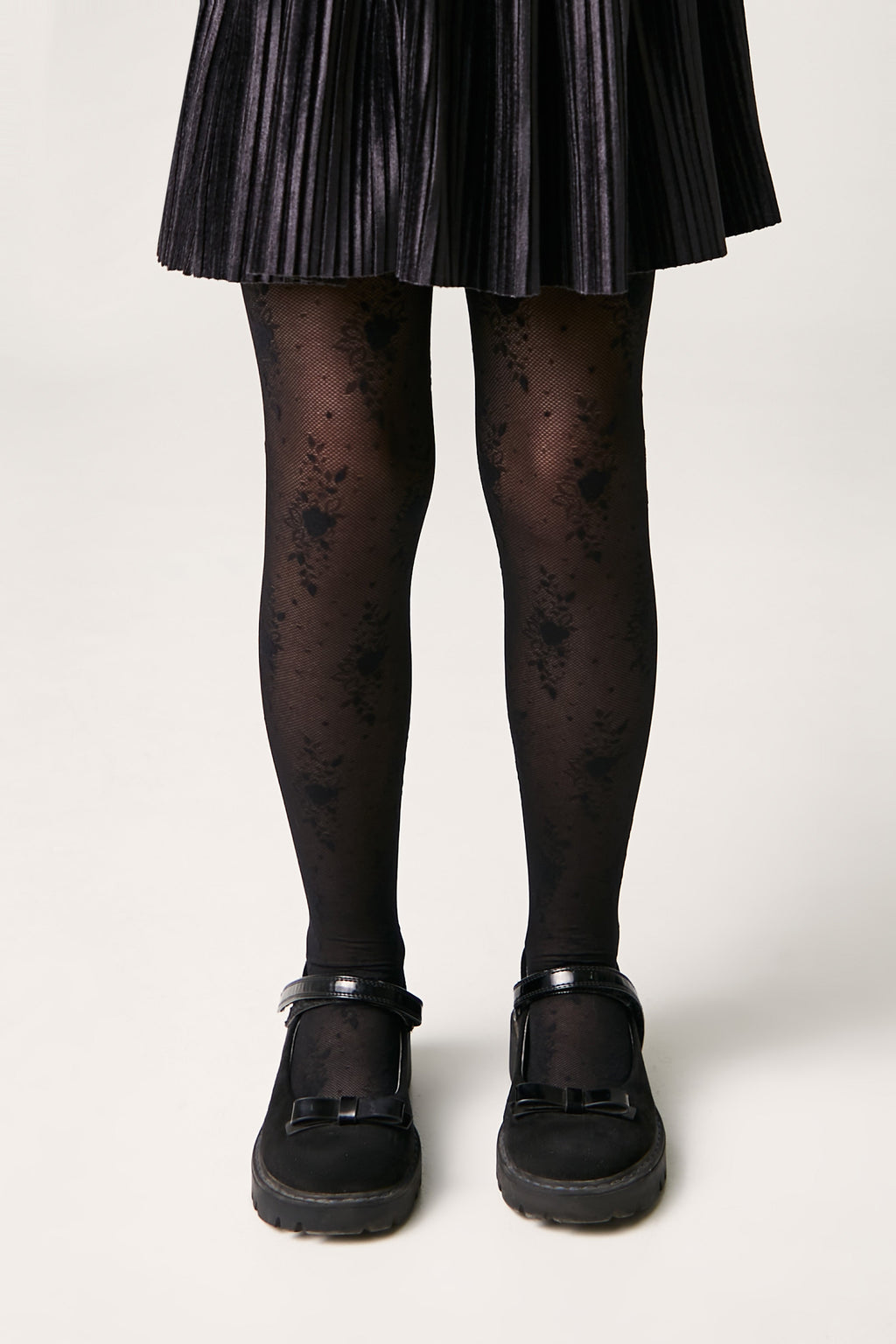 TheRanok.com Conte Tights for girls Sofia 20 Den - Floral Pattern — detail close-up