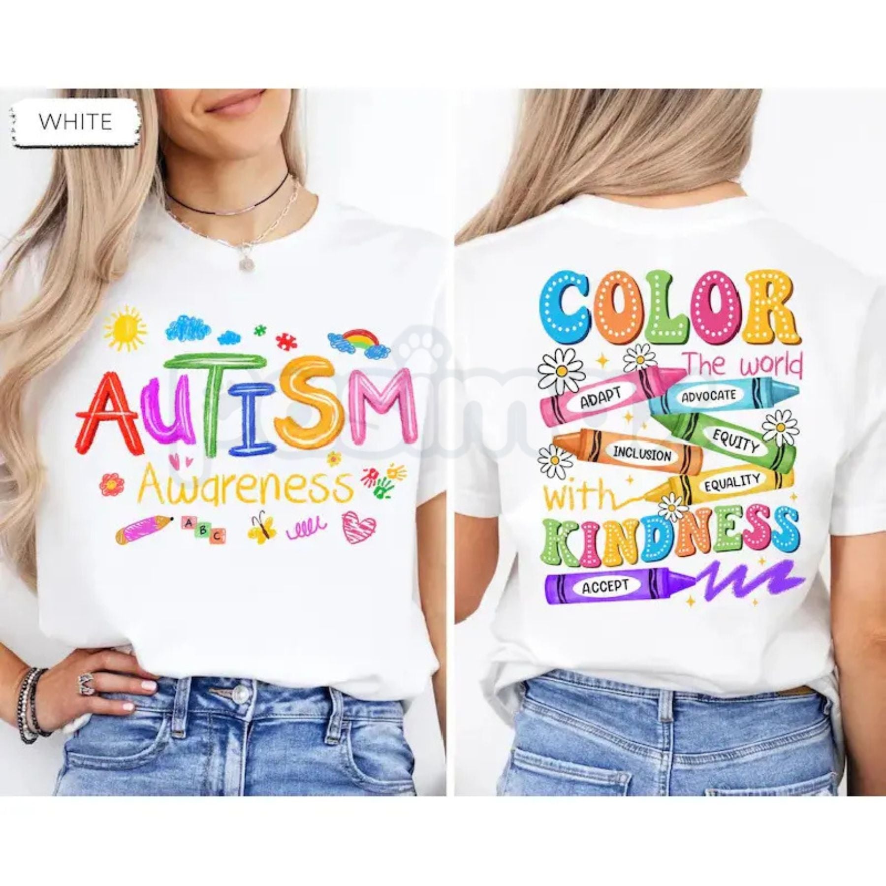 Pasimax "SPED Teacher" 2-Sided Autism Awareness T-Shirt — main product shot