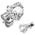 BodyCandy 925 Sterling Silver Clear CZ Heart Stud Earrings — main product shot