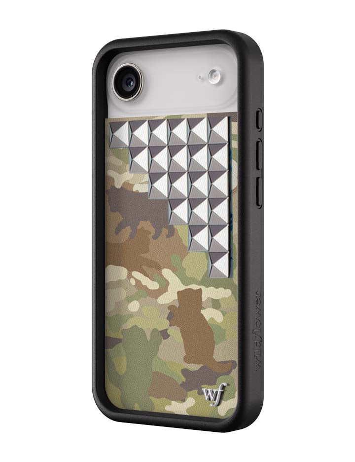 Cat Camo Stud iPhone Case