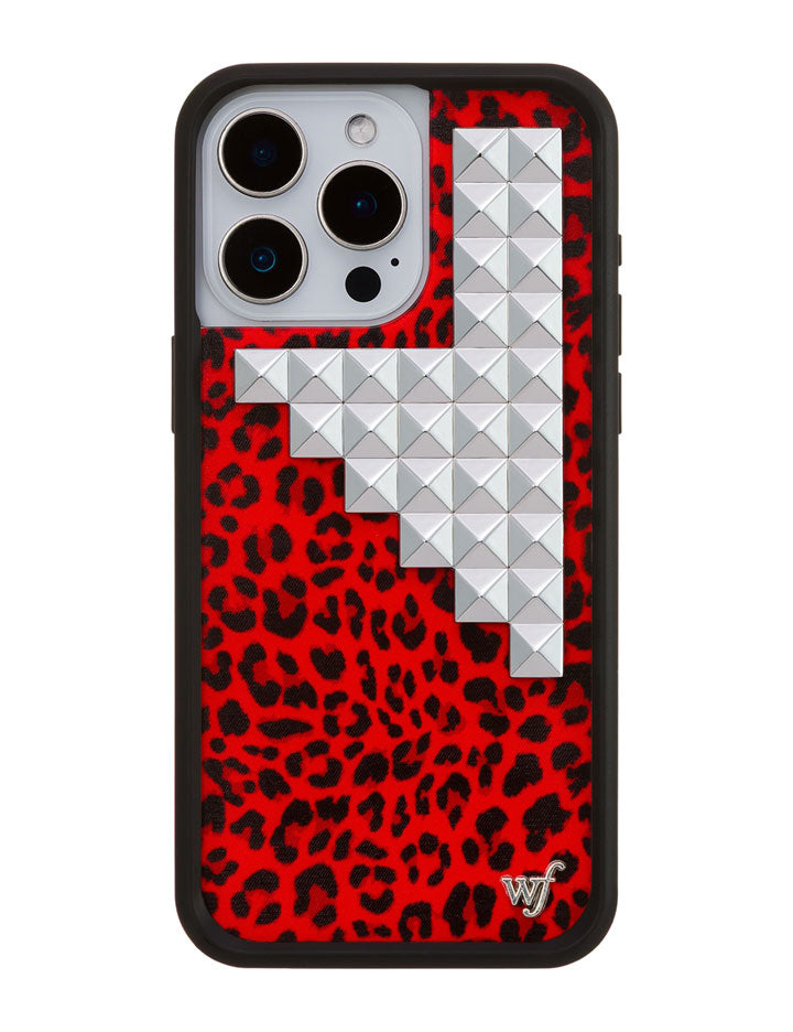 Red Meow Stud iPhone Case
