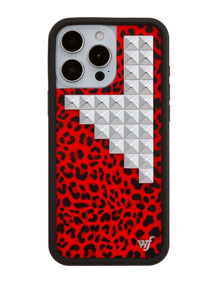 Red Meow Stud iPhone Case