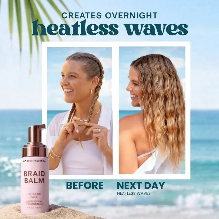 The Beachwaver Co. Braid Balm Pre-Braid Prep — side view