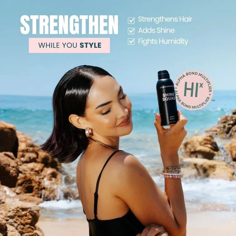 The Beachwaver Co. Shine Squad Shine Spray — lifestyle context