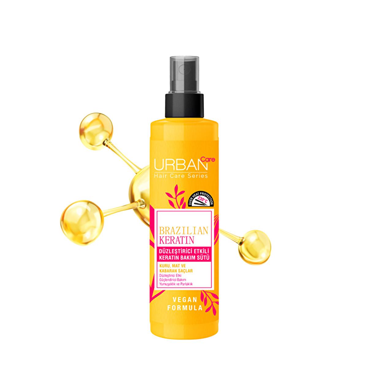 Urban Care Brazilian Keratin Hair Care Product - Nourishing, Smoothing, and Heat Protecting Serum for Manageable Hair