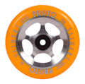 Proto StarBright Sliders Wheels 110mm - Neon Orange on Raw (Pair) by Skates USA