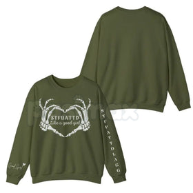 STFUATTDLAGG Gothic Sweatshirt | Dark Romance Trope Jumper | Like A Good Girl Bookish Aesthetic Crewneck | Smutty Book Club Apparel