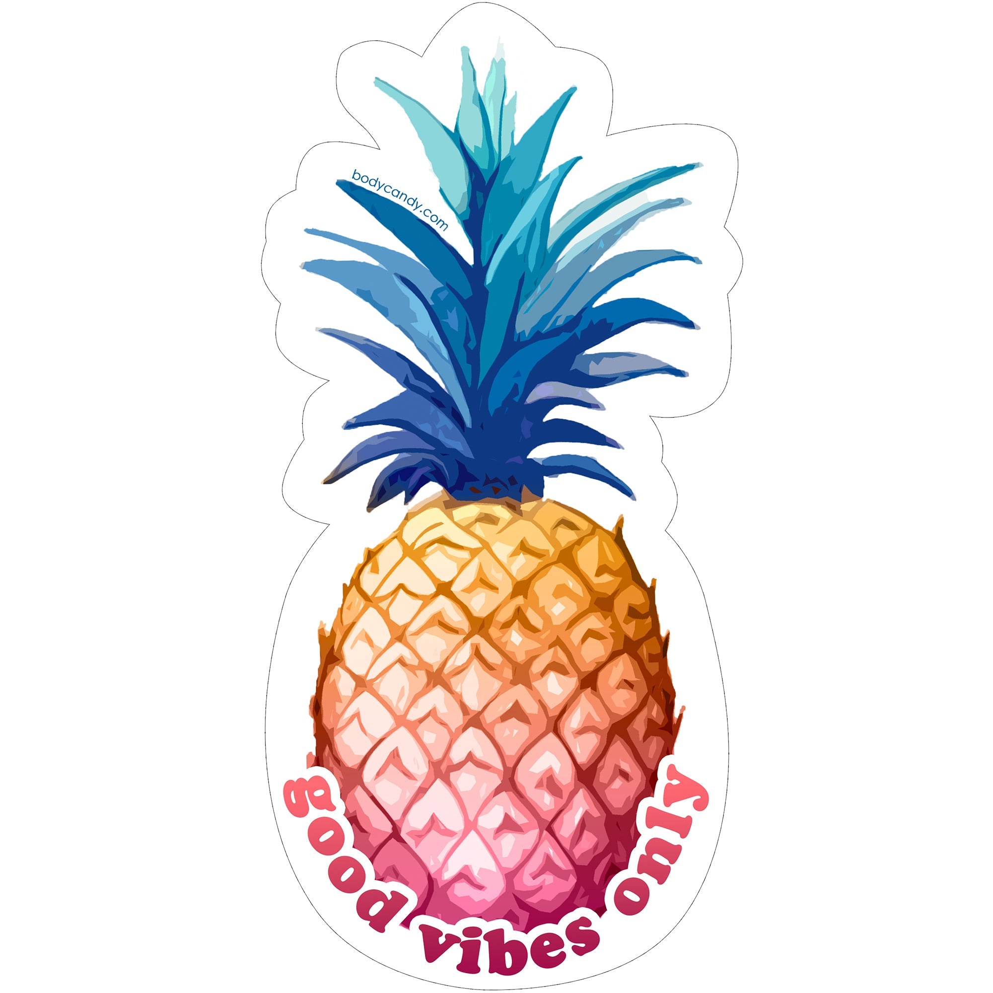 BodyCandy Body Candy Good Vibes Only Pineapple Sticker — main product shot