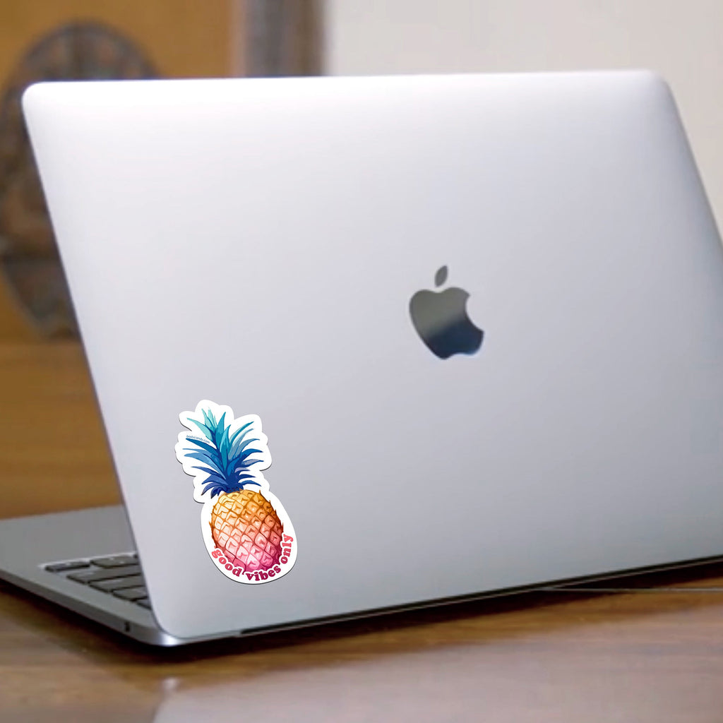 BodyCandy Body Candy Good Vibes Only Pineapple Sticker — detail close-up