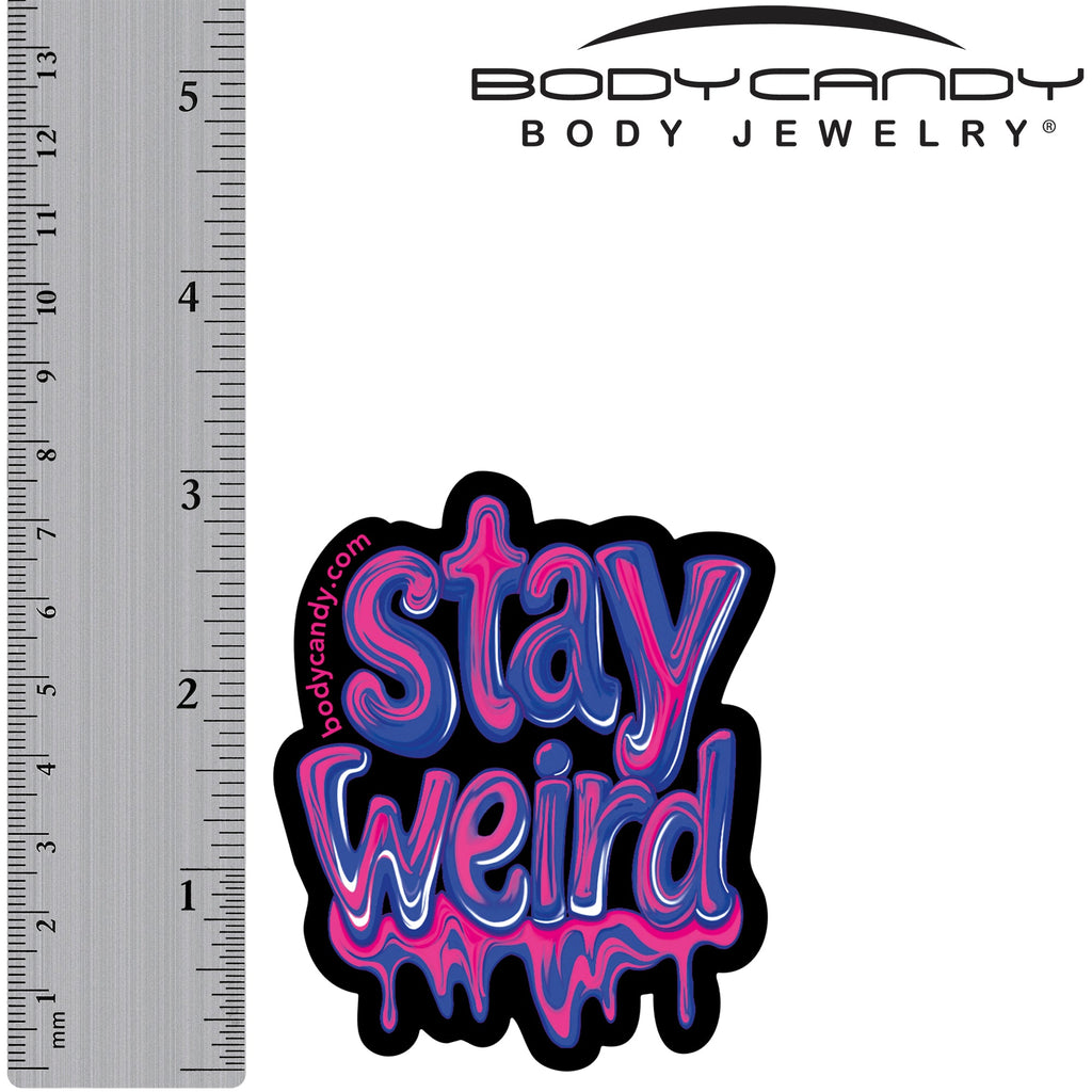 BodyCandy Stay Weird Sticker by Onyx O — alternative angle