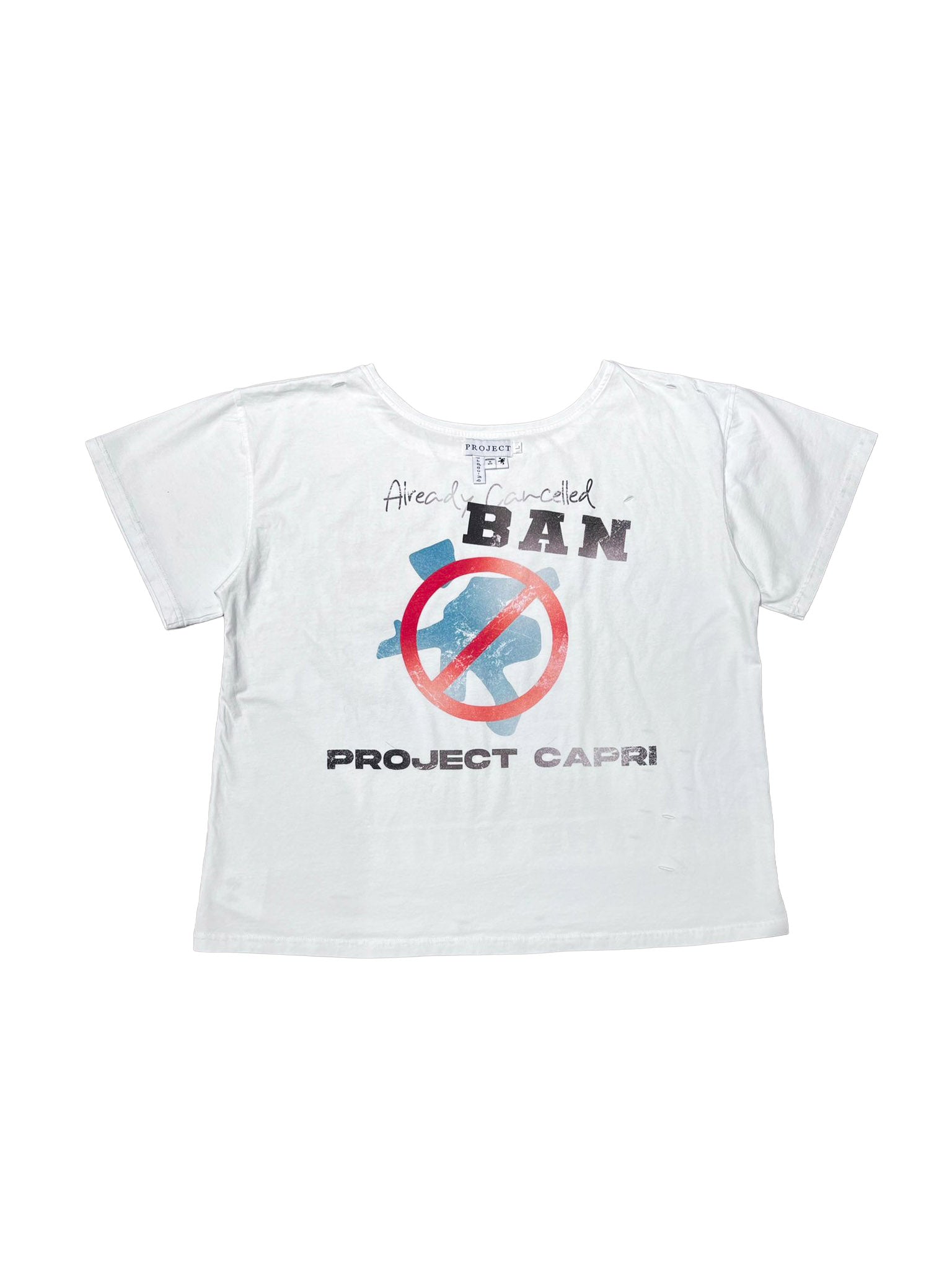 ProjectCapri Save The Youth Tee — detail close-up