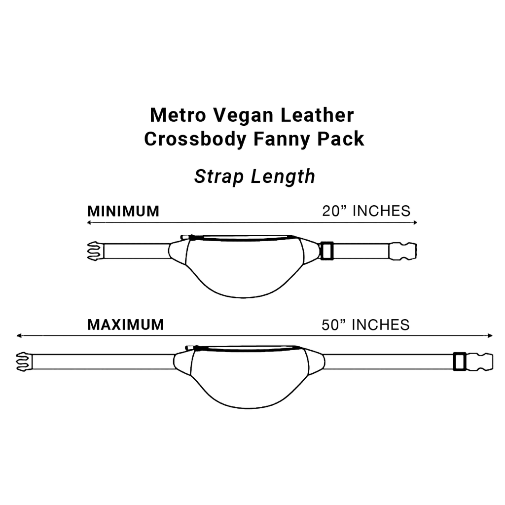 SYB Cross Body Fanny Pack - Metro Vegan Leather – Shield Your Body, view 3