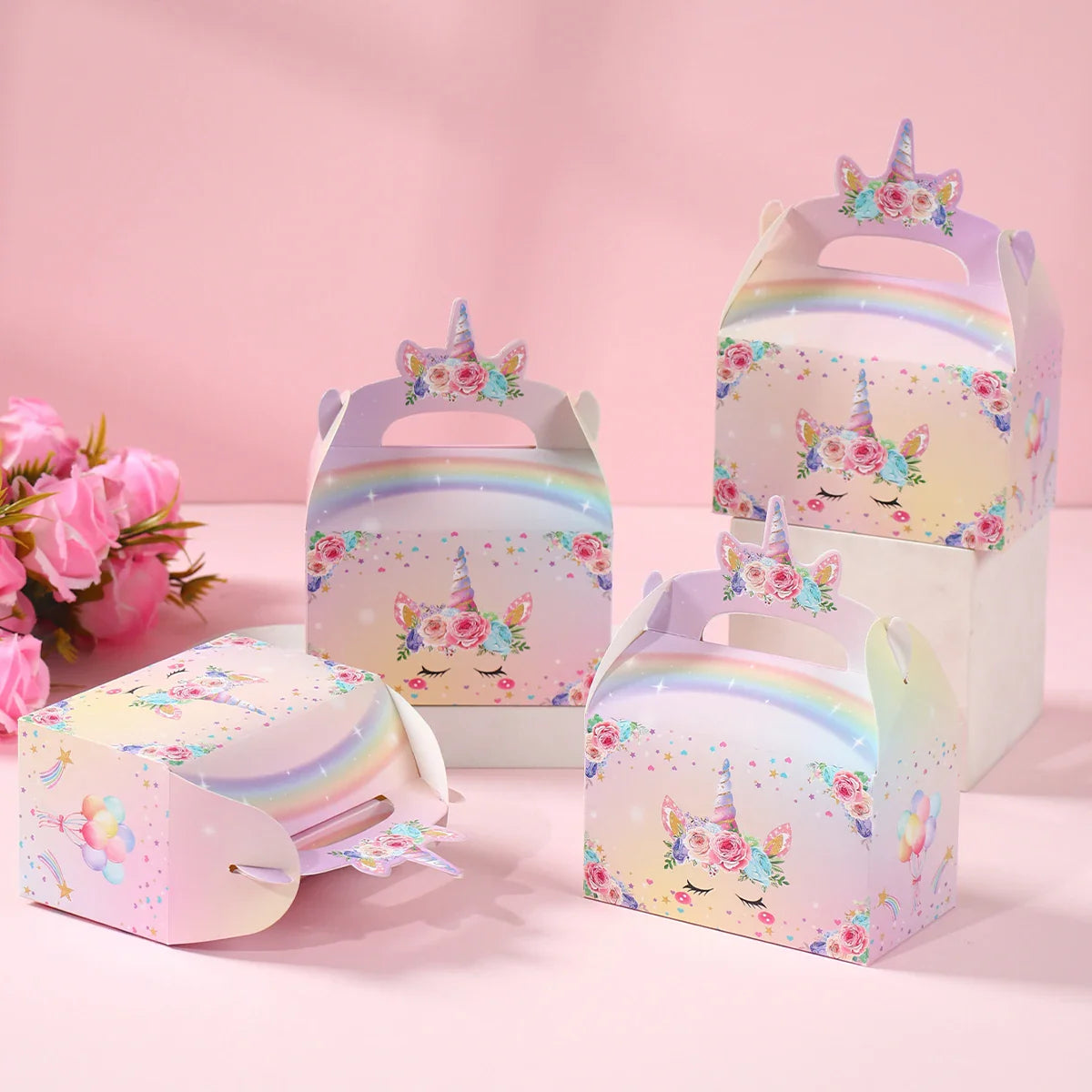Perfecsy Unicorn Gift Boxes Birthday Party Decoration Kids Unicorn Party Favor Boxes Baby Shower Birthday Party Decorations S