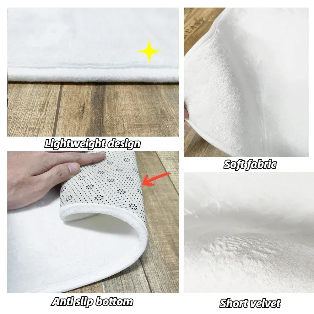 Perfecsy VIKAMA Solid-Color Arched Carpet Study Desk And Chair Floor Mat Office, Study Swivel Chair Floor Protection Pad Home