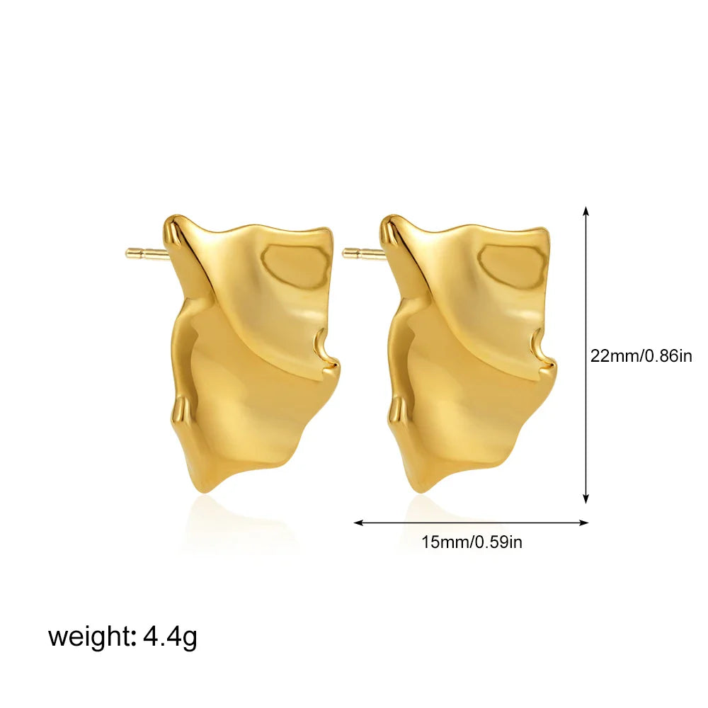 SORI STYLE Three-Layer Textured Knot Earrings for Women — lifestyle context