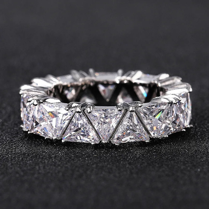 Envy NYC Envy NYC Lux 925 Sterling Silver AAA Zircon Crystal Ring — Envy NYC branding close-up